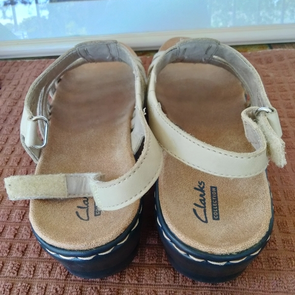 Clark's Collection "Lexi Fiddle Q" Bone Leather Sandals. Size 9M. Excellent Cond - Picture 5 of 10